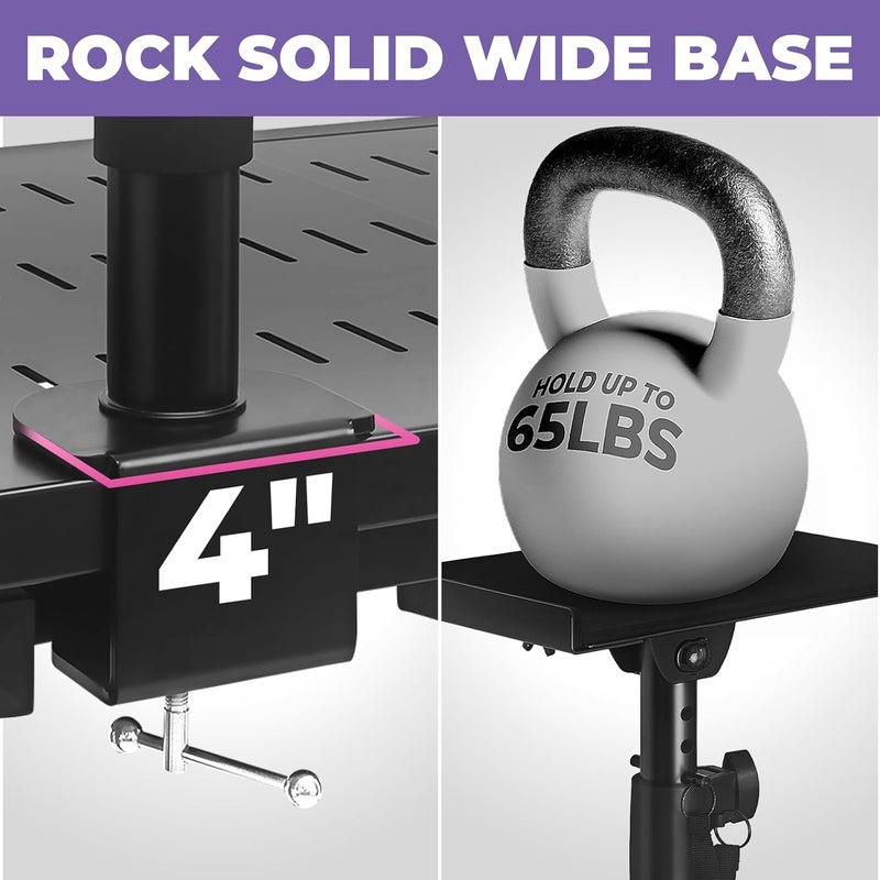 Liquid Stands Laptop Desk Mount for Piano, Keyboard & DJ Workstations - 9x12.5 Adjustable Laptop Arm Mount for Desk Holds Up to 65 LBS– Ergonomic & Adjustable Design - Image 5